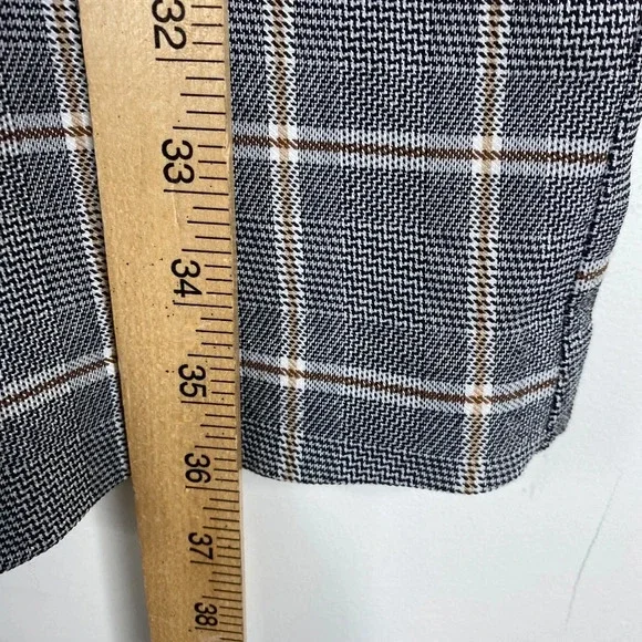 Adrianna Papell EUC Women's Gray Plaid Longline Academic Classic Preppy Coat - Picture 8 of 11